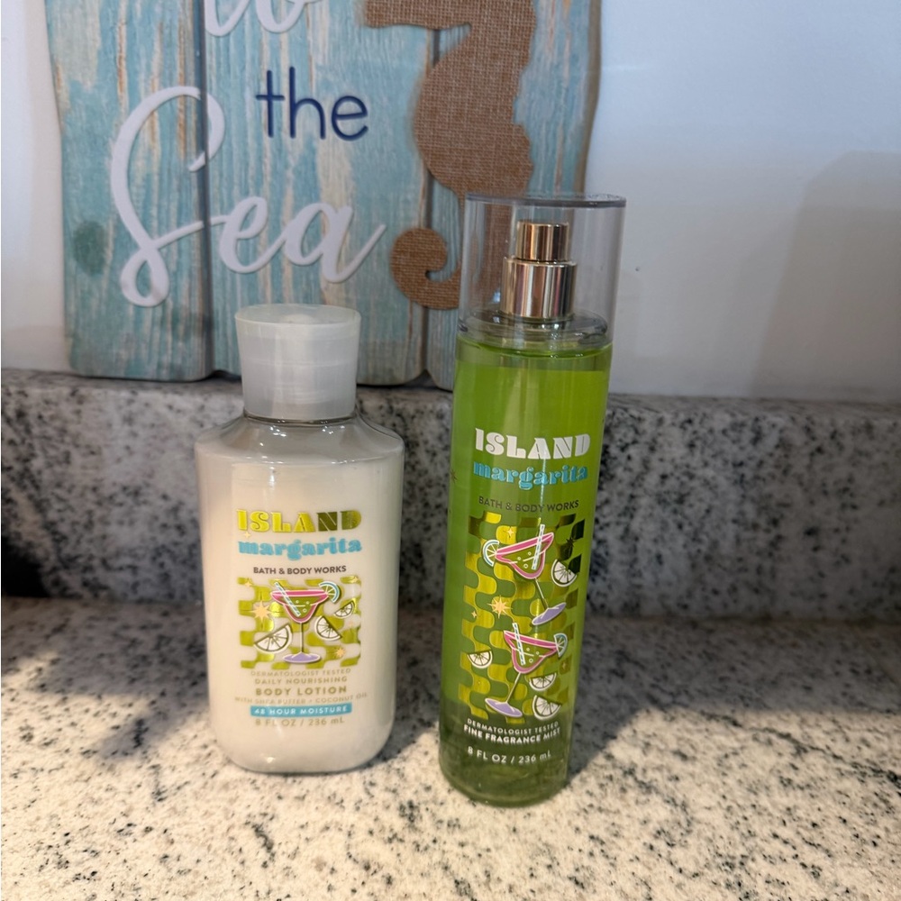 Bath & Body Works Island Margarita Lotion & Fragrance Mist — Green